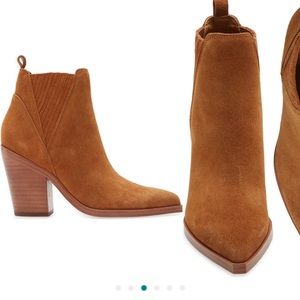 🌹🌹NWT Marc Fisher Absolutely Gorgeous New in Box Booties Cognac Color Size 12